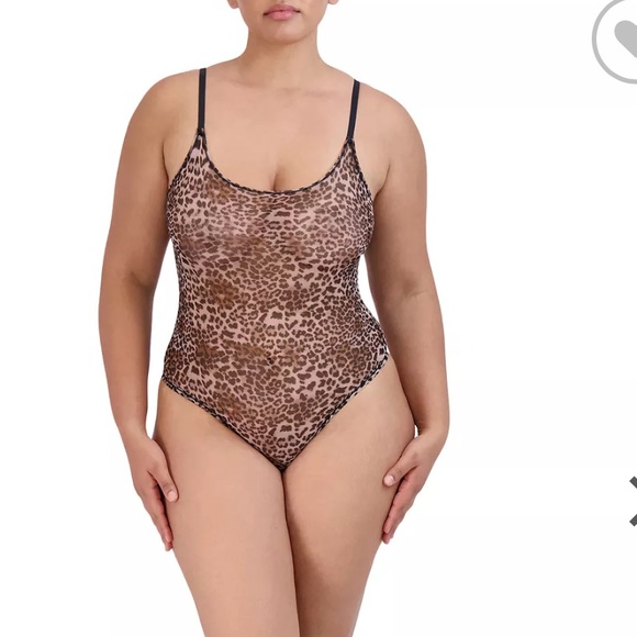 Steve Madden Women’s Sheer Mesh Thong Bodysuit - Picture 2 of 2